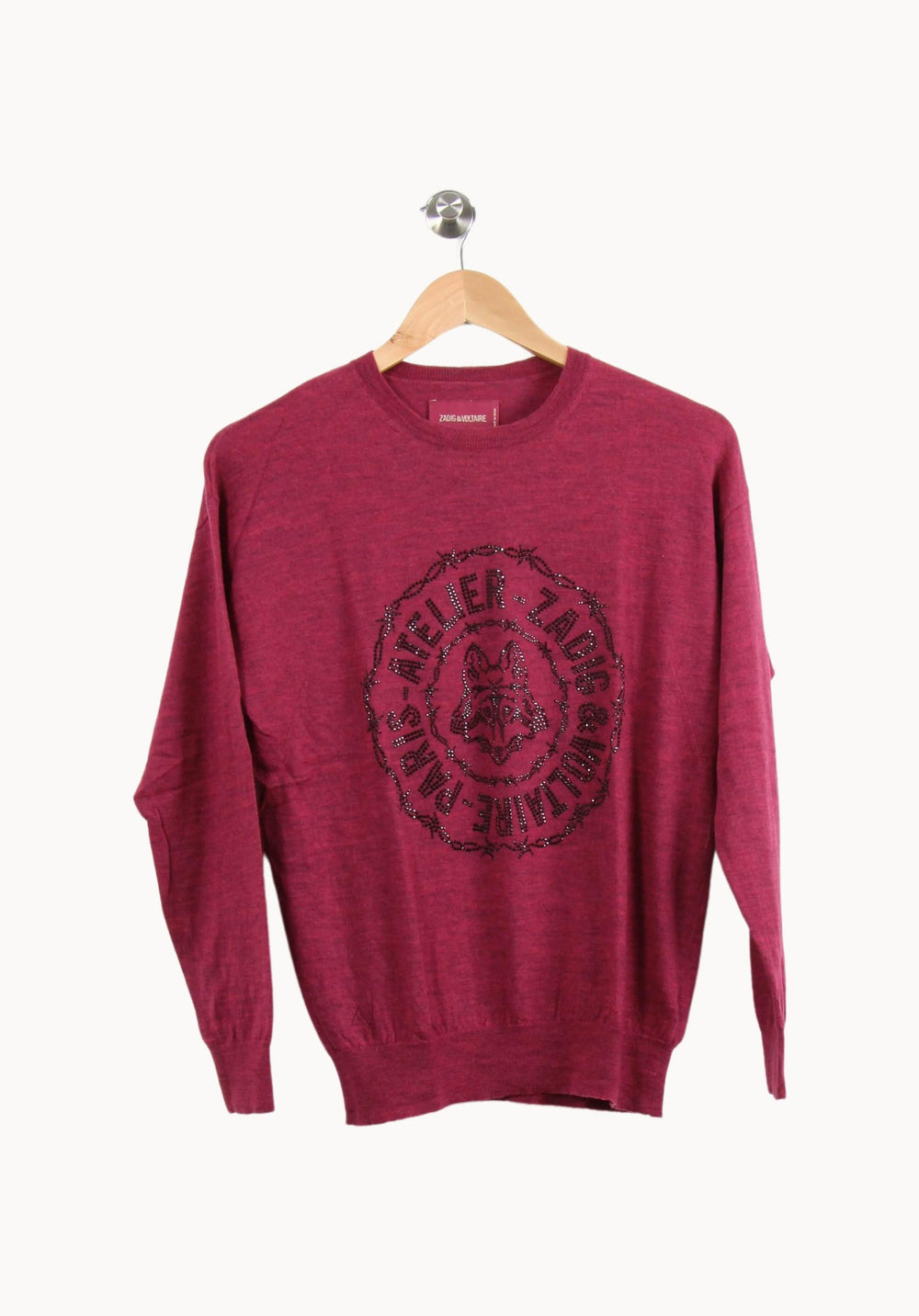 Pull Violet - Taille S/36 de la marque Zadig&Voltaire | PARAD59184 - Vendu par Paradigme - Image 2