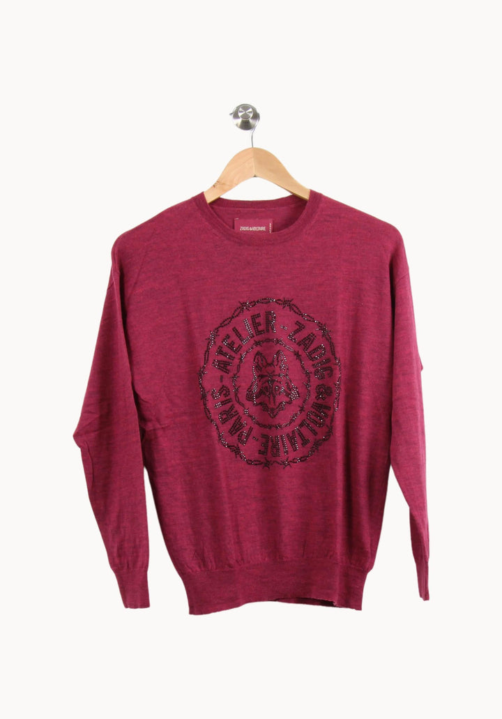 Pull Violet - Taille S/36 de la marque Zadig&Voltaire | PARAD59184 - Vendu par Paradigme - Image 2