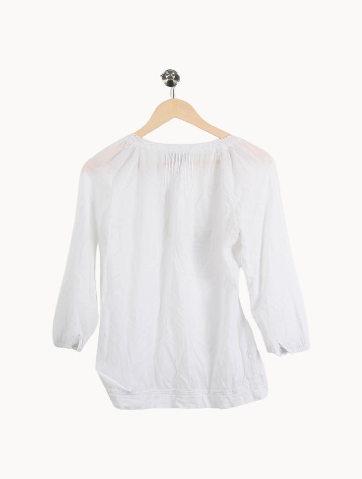 Blouse Blanche - Taille M/38 de la marque Caroll | PARAD59197 - Vendu par Paradigme - Image 4