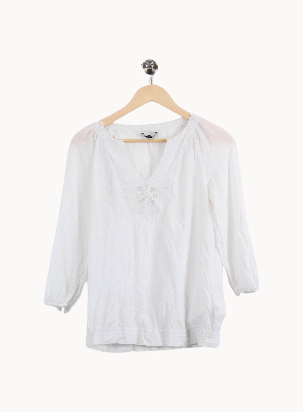 Blouse Blanche - Taille M/38 de la marque Caroll | PARAD59197 - Vendu par Paradigme - Image 2