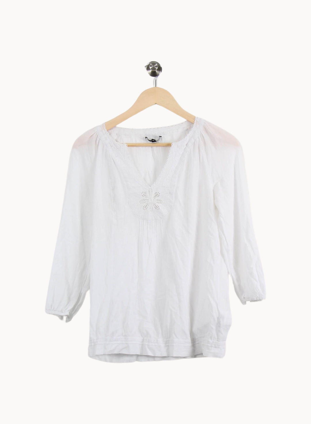 Blouse Blanche - Taille M/38 de la marque Caroll | PARAD59197 - Vendu par Paradigme - Image 2