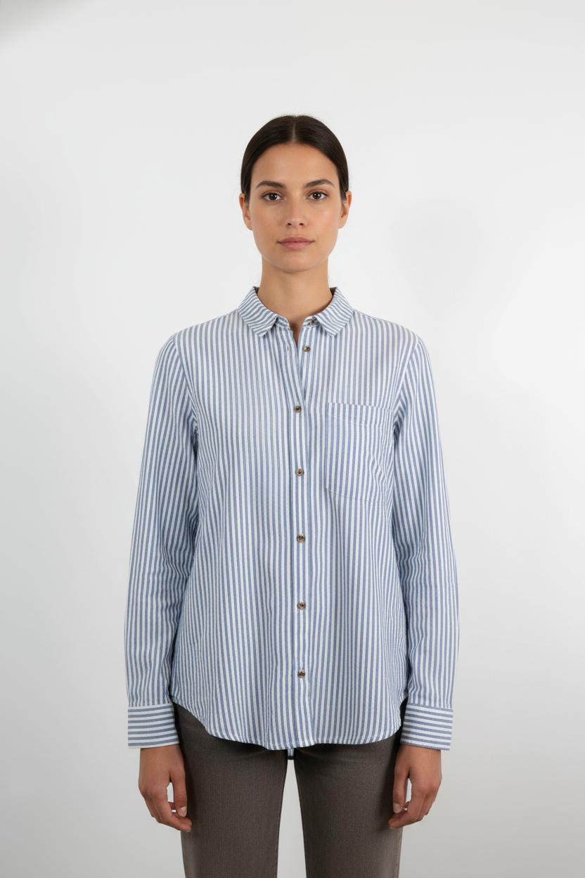 Chemise Rayée Bleue et Blanche - Taille M/38