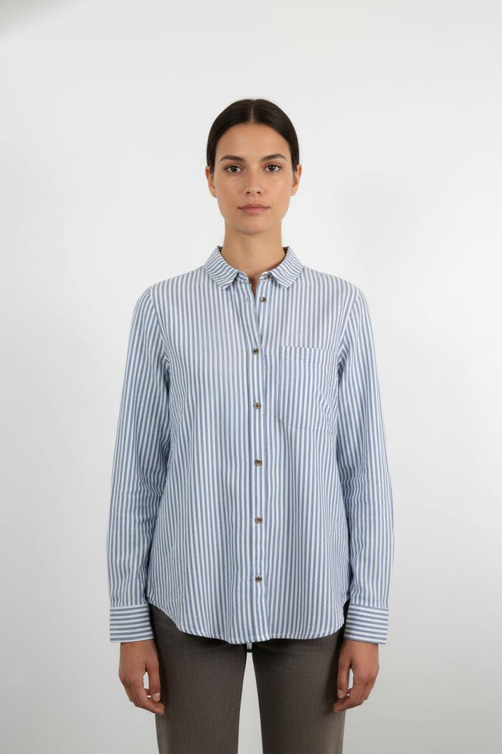 Chemise Rayée Bleue et Blanche - Taille M/38