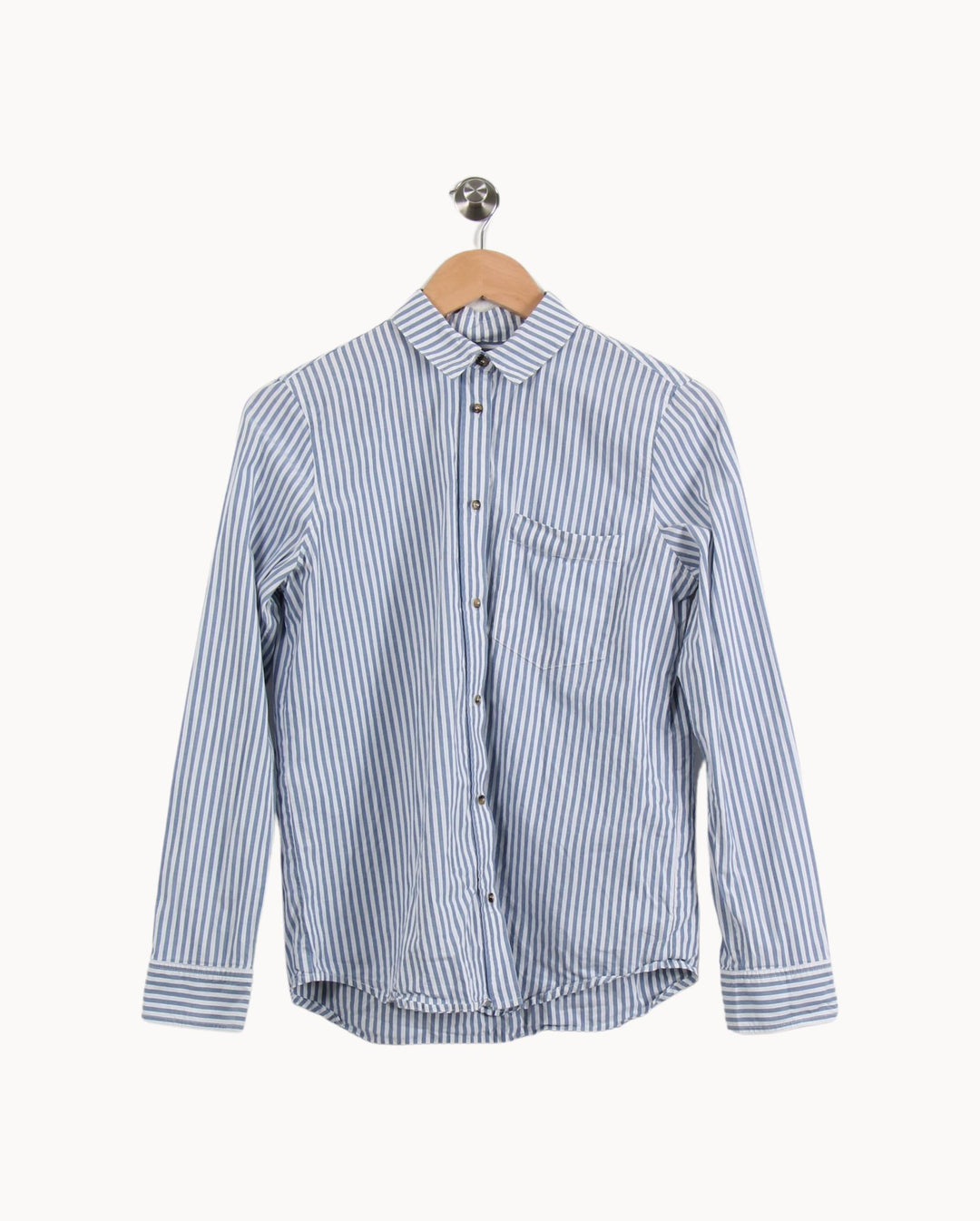 Chemise Rayée Bleue et Blanche - Taille M/38 de la marque Mister K | PARAD59201 - Vendu par Paradigme - Image 2