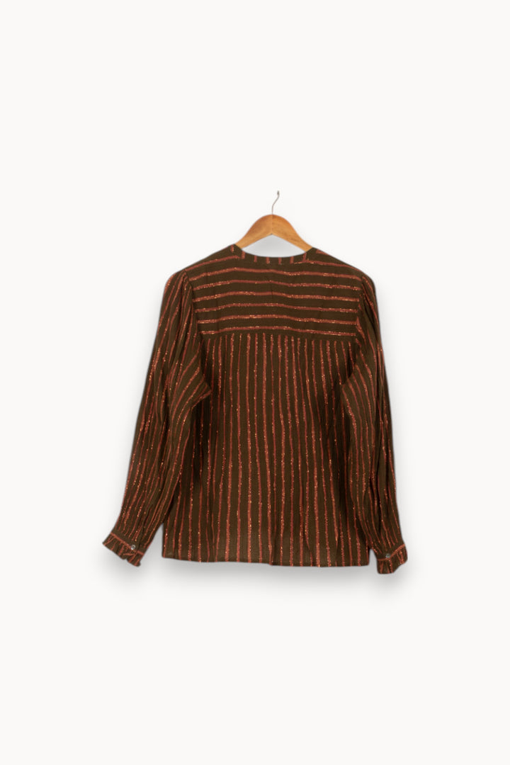 Blouse Marron et Rose - Taille S/36 de la marque Louise Misha | PARAD59217 - Vendu par Paradigme - Image 4
