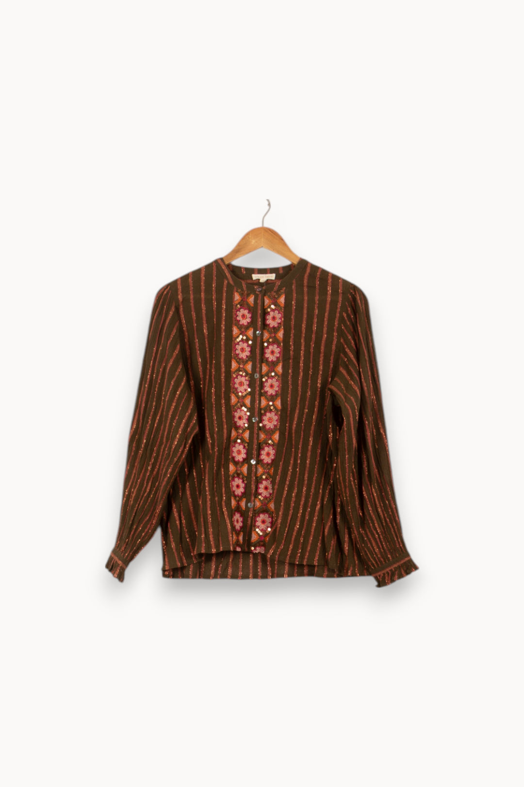 Blouse Marron et Rose - Taille S/36 de la marque Louise Misha | PARAD59217 - Vendu par Paradigme - Image 2