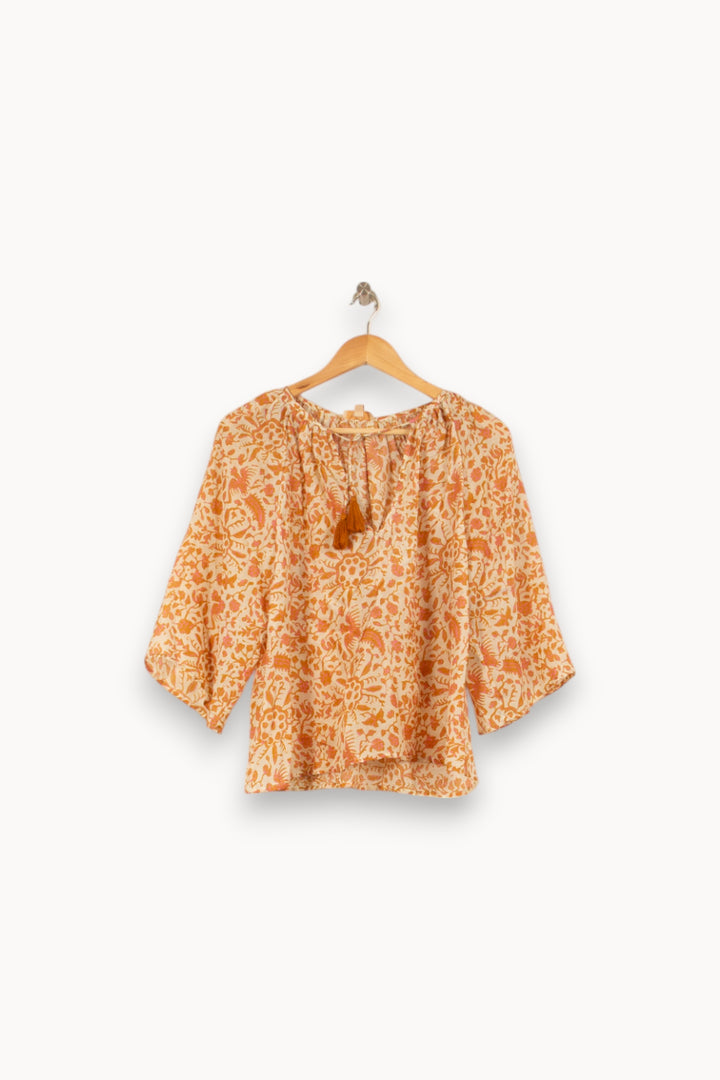 Blouse Écrue et Orange - Taille S/36 de la marque Louise Misha | PARAD59220 - Vendu par Paradigme - Image 2