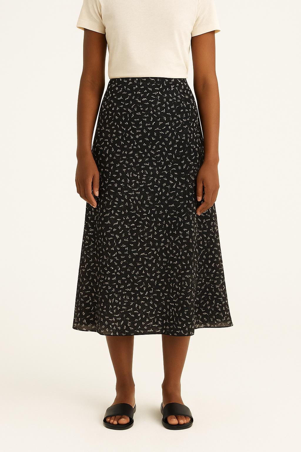Jupe Longue Noire et Blanche - Taille M/38 de la marque One Step | PARAD59247 - Vendu par Paradigme - Image 1