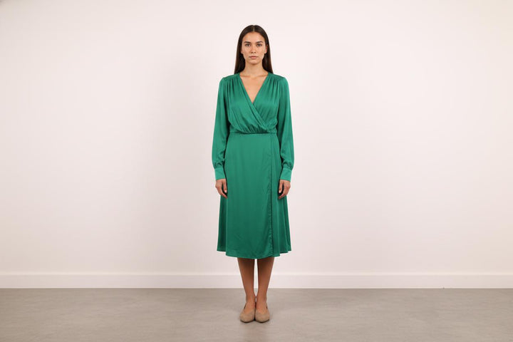 Robe Portefeuille Verte - Taille XS/34