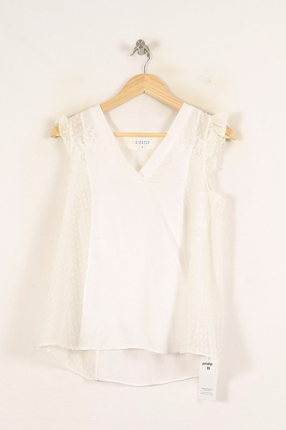 Blouse Blanche - Taille S/36 de la marque Claudie Pierlot | PARAD59258 - Vendu par Paradigme - Image 2
