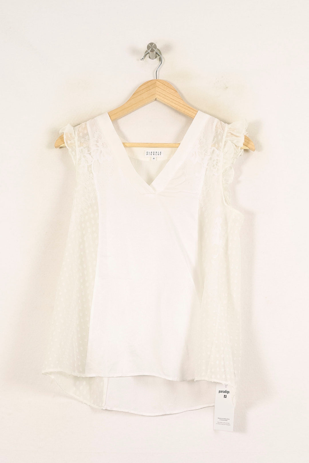 Blouse Blanche - Taille S/36 de la marque Claudie Pierlot | PARAD59258 - Vendu par Paradigme - Image 2