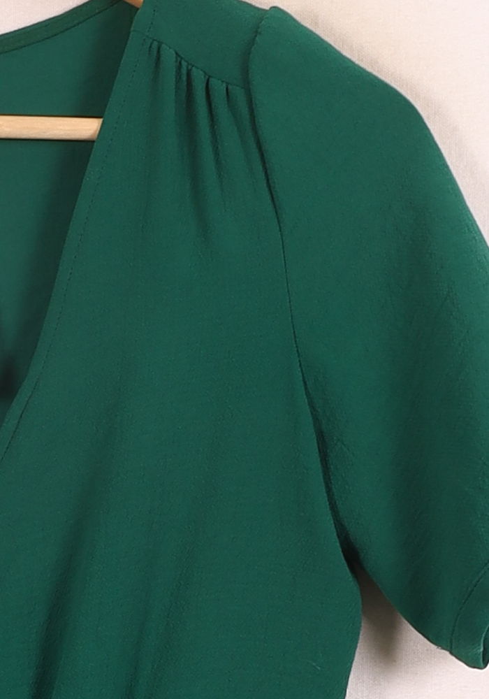 Robe Boutonnée Verte - Taille XS/34 de la marque Sézane | PARAD59260 - Vendu par Paradigme - Image 3