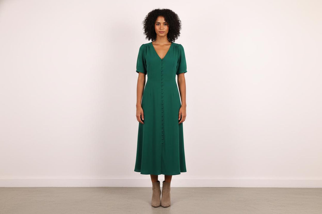 Robe Boutonnée Verte - Taille XS/34