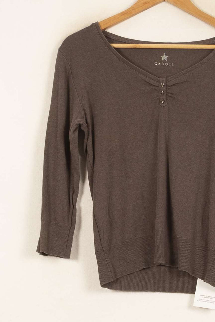 Gilet Marron - Taille XXL/44 de la marque Caroll | PARAD59271 - Vendu par Paradigme - Image 3