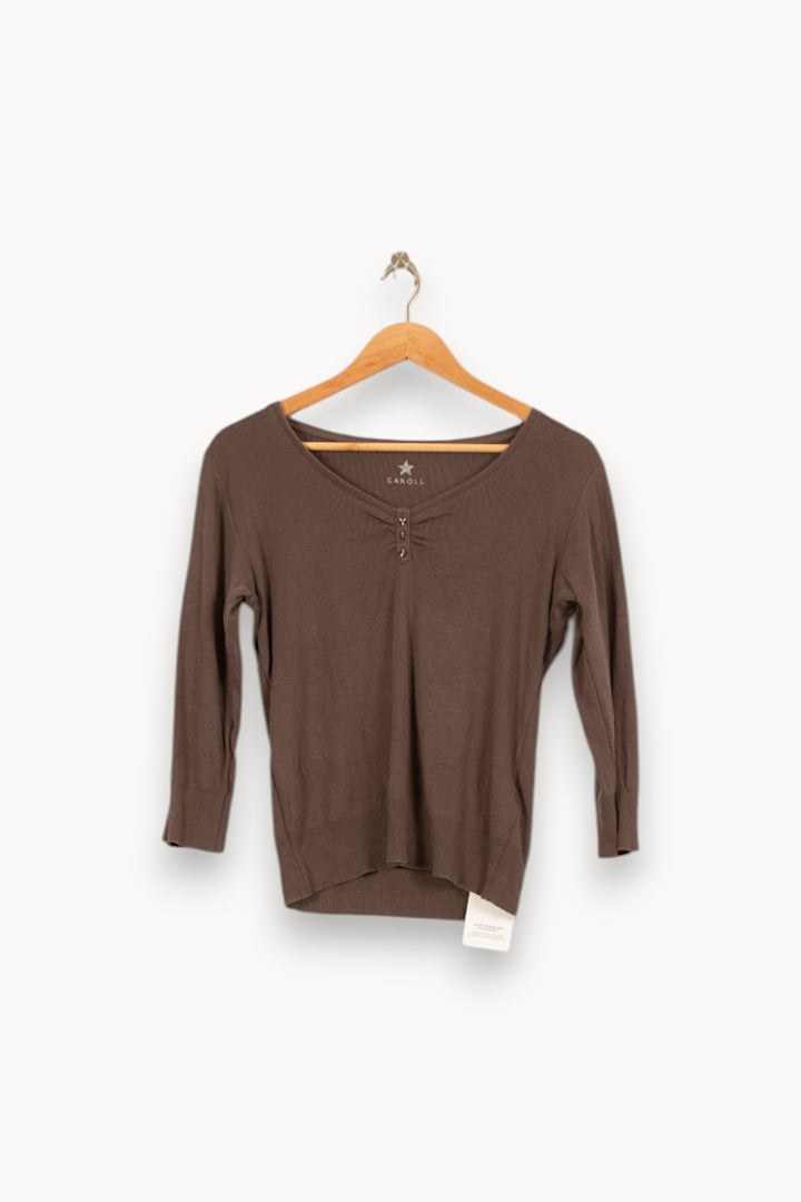 Gilet Marron - Taille XXL/44 de la marque Caroll | PARAD59271 - Vendu par Paradigme - Image 2