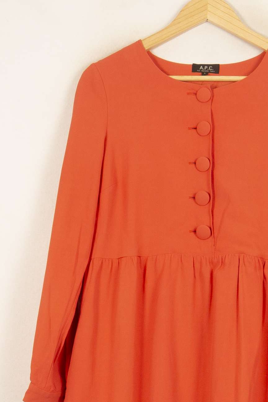Robe Midi Rouge - Taille S/36 de la marque A.P.C. | PARAD59279 - Vendu par Paradigme - Image 2