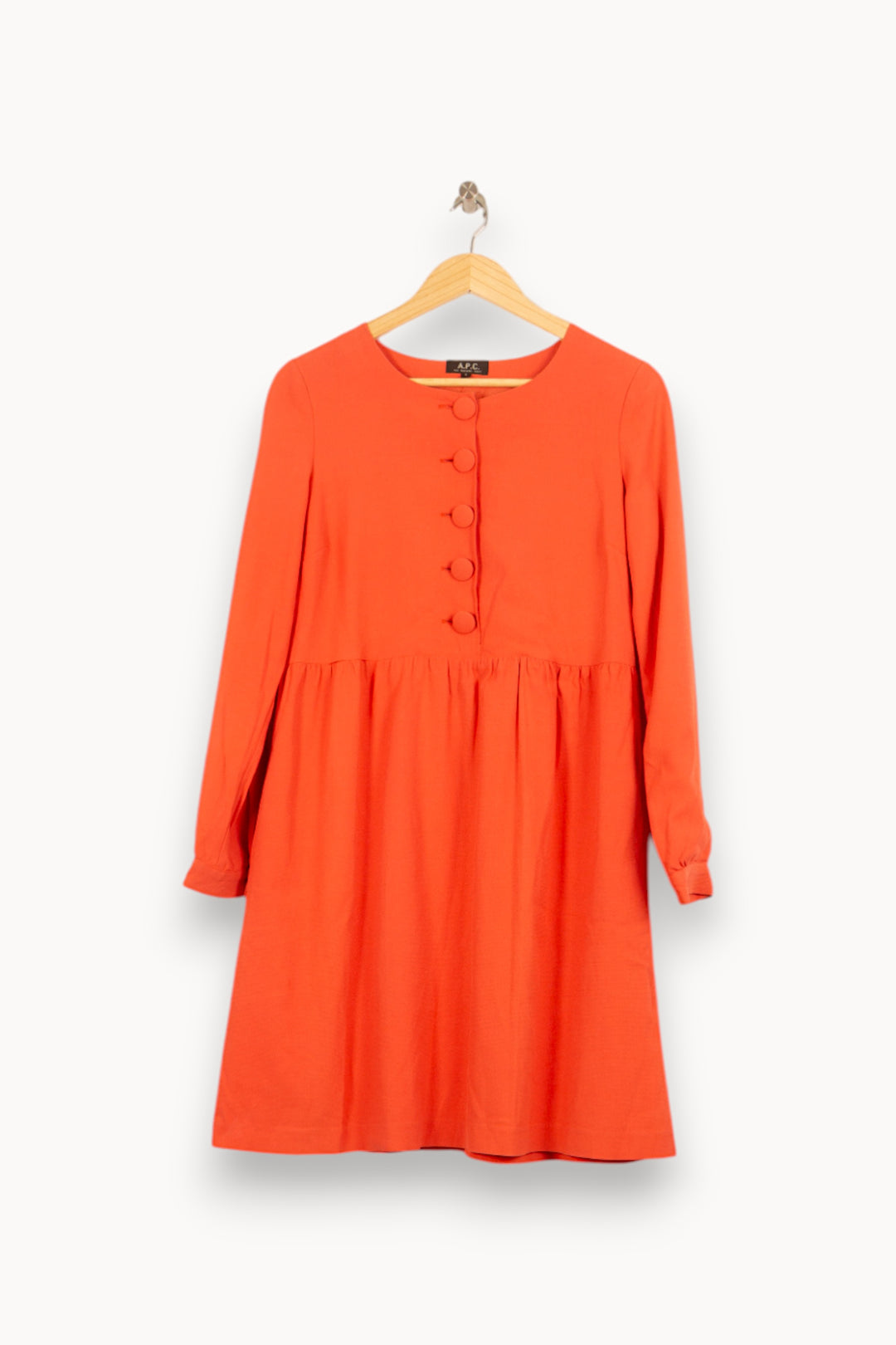 Robe Midi Rouge - Taille S/36 de la marque A.P.C. | PARAD59279 - Vendu par Paradigme - Image 4