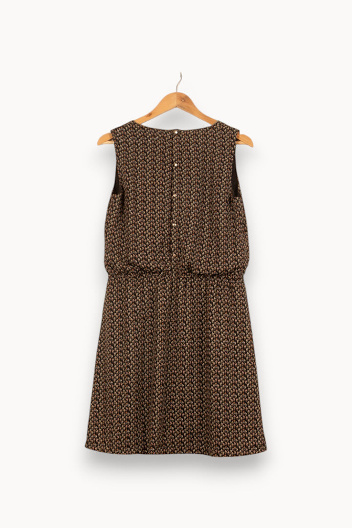 Robe Cache-Cœur Noire et Marron - Taille L/40 de la marque Grace & Mila | PARAD59284 - Vendu par Paradigme - Image 4