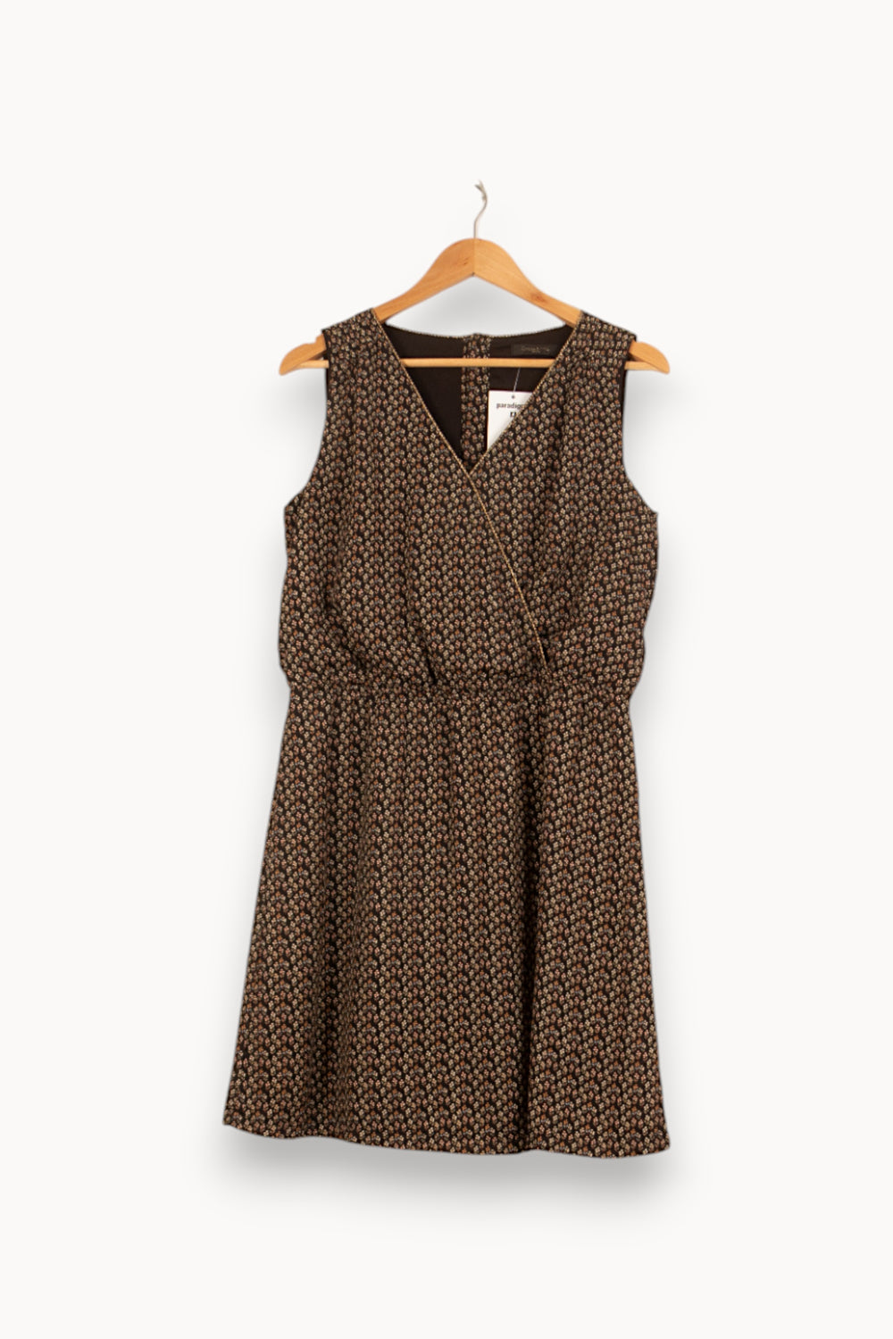 Robe Cache-Cœur Noire et Marron - Taille L/40 de la marque Grace & Mila | PARAD59284 - Vendu par Paradigme - Image 2