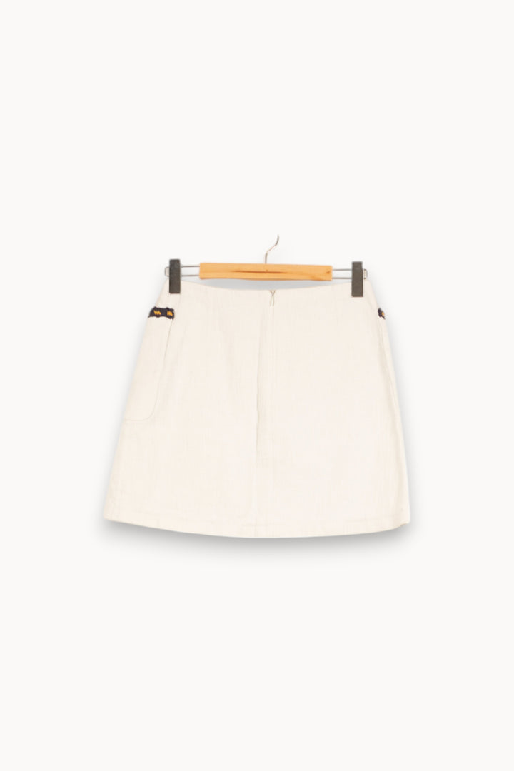Jupe Courte Blanche - Taille M/38 de la marque Tara Jarmon | PARAD59296 - Vendu par Paradigme - Image 3