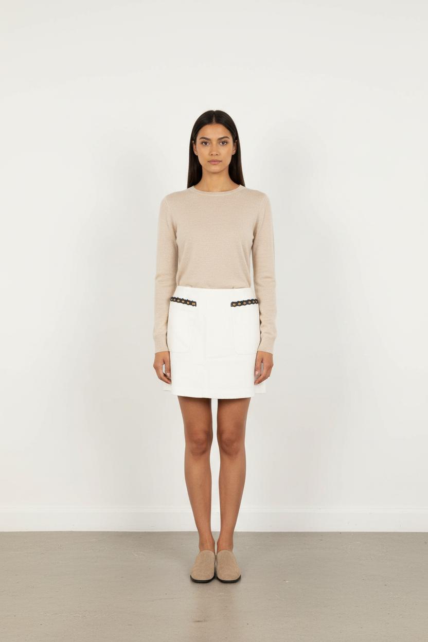 Jupe Courte Blanche - Taille M/38