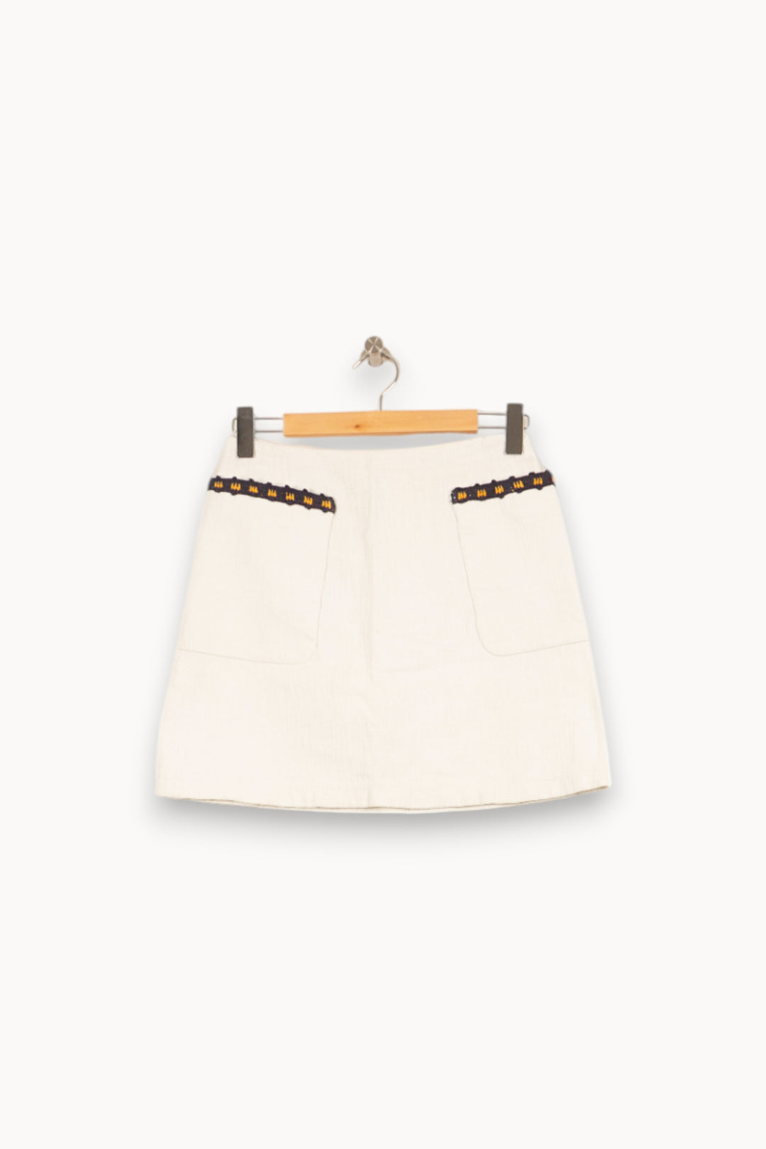 Jupe Courte Blanche - Taille M/38 de la marque Tara Jarmon | PARAD59296 - Vendu par Paradigme - Image 4