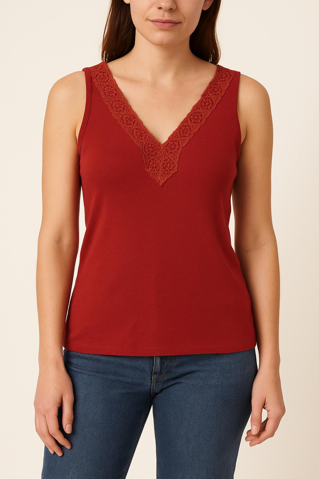 Débardeur Rouge - Taille XL/42 de la marque Caroll | PARAD59303 - Vendu par Paradigme - Image 1