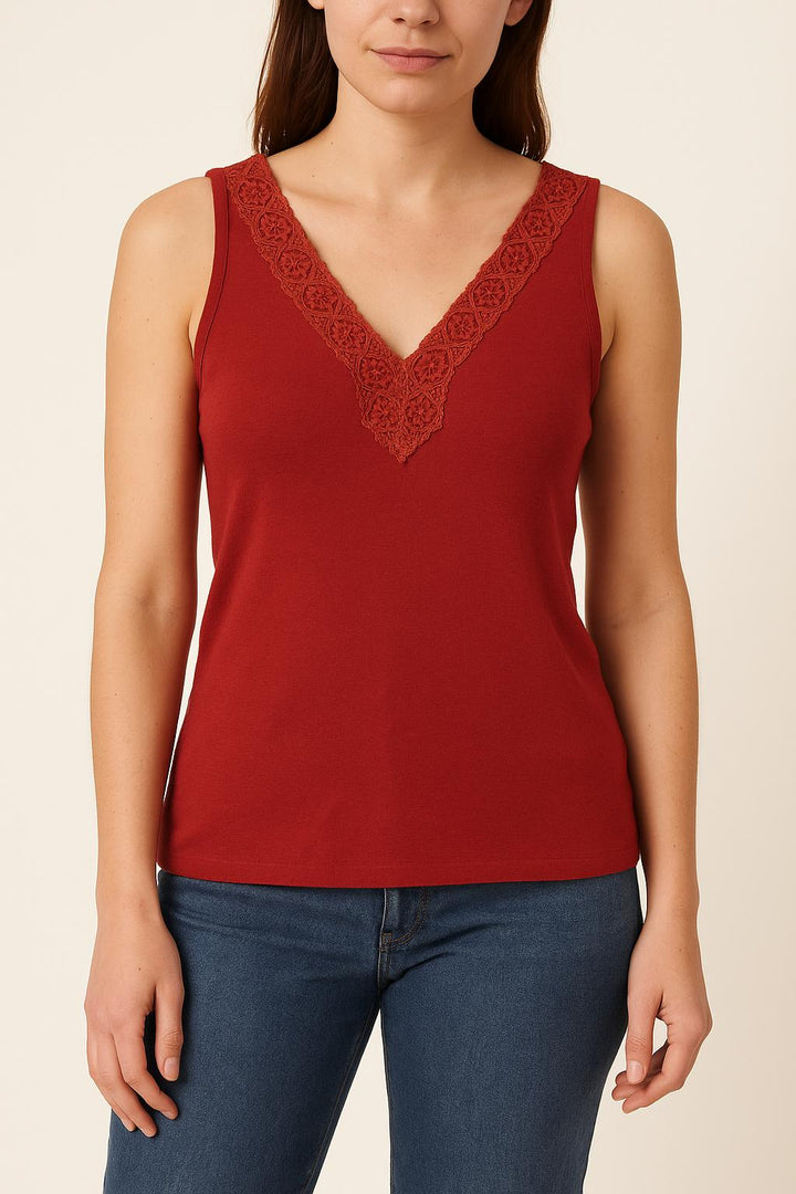 Débardeur Rouge - Taille XL/42 de la marque Caroll | PARAD59303 - Vendu par Paradigme - Image 1