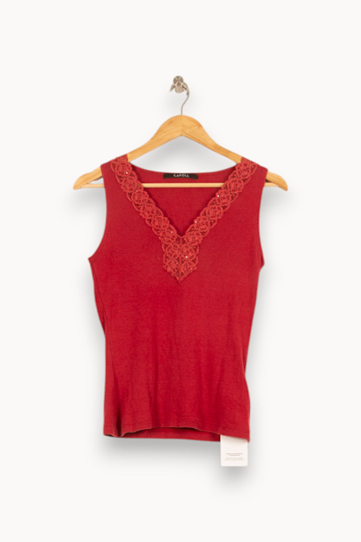 Débardeur Rouge - Taille XL/42 de la marque Caroll | PARAD59303 - Vendu par Paradigme - Image 2