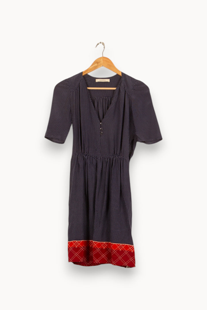 Robe courte bleu marine et rouge - Taille XS/34 de la marque Sessùn | PARAD59309 - Vendu par Paradigme - Image 2