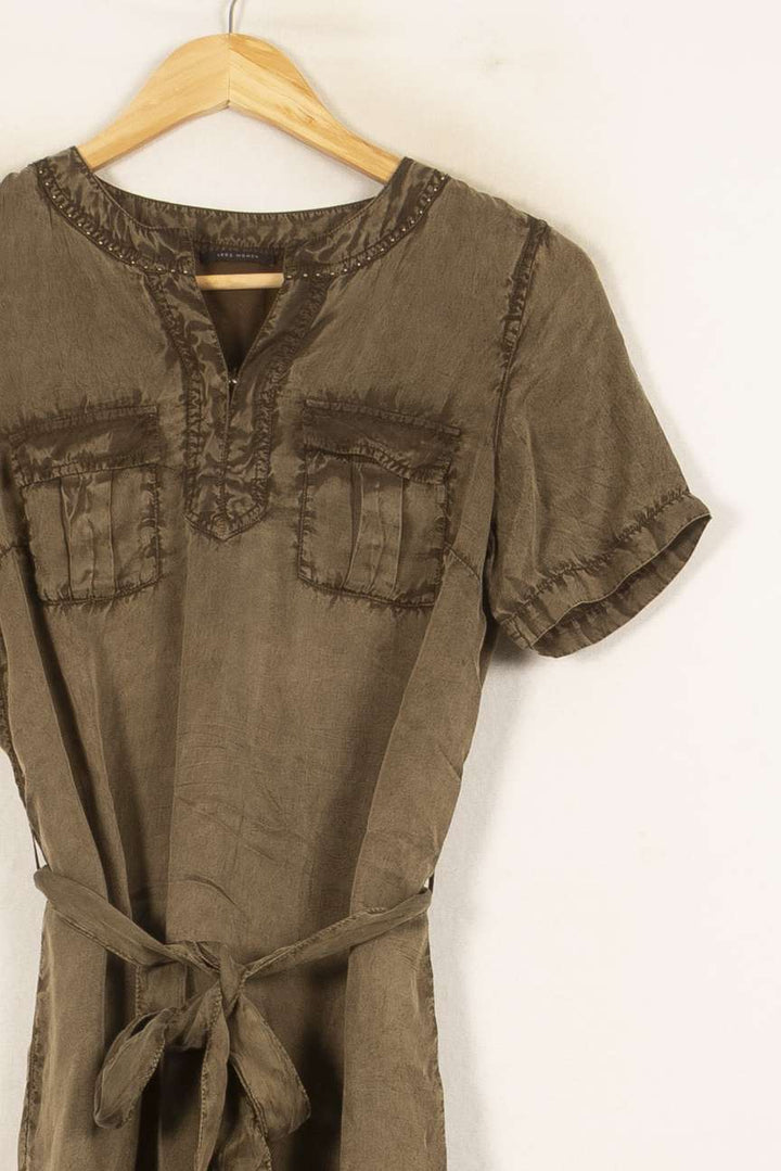 Robe Ceinturée Marron - Taille XS/34 de la marque IKKS | PARAD59312 - Vendu par Paradigme - Image 3