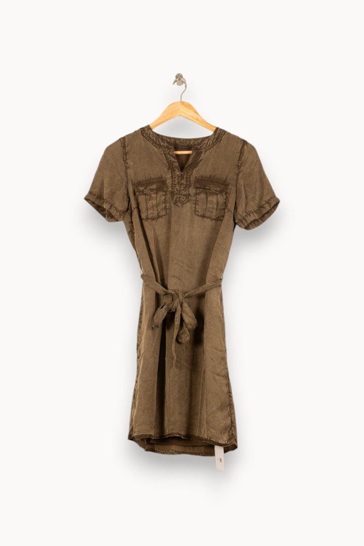 Robe Ceinturée Marron - Taille XS/34 de la marque IKKS | PARAD59312 - Vendu par Paradigme - Image 2