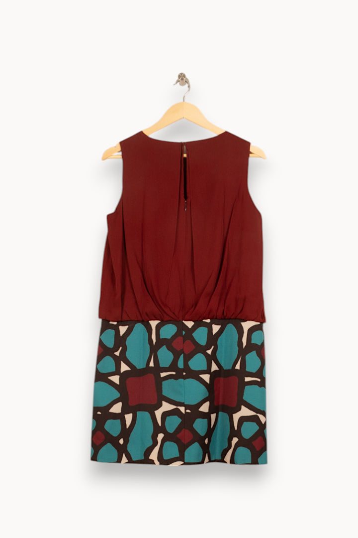 Robe Sans Manches Bordeaux et Bleu - Taille XL/42 de la marque Paule Ka | PARAD59319 - Vendu par Paradigme - Image 4