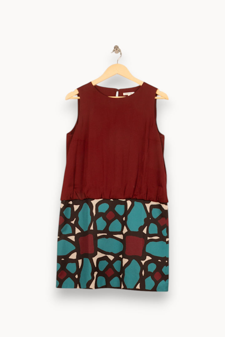 Robe Sans Manches Bordeaux et Bleu - Taille XL/42 de la marque Paule Ka | PARAD59319 - Vendu par Paradigme - Image 2