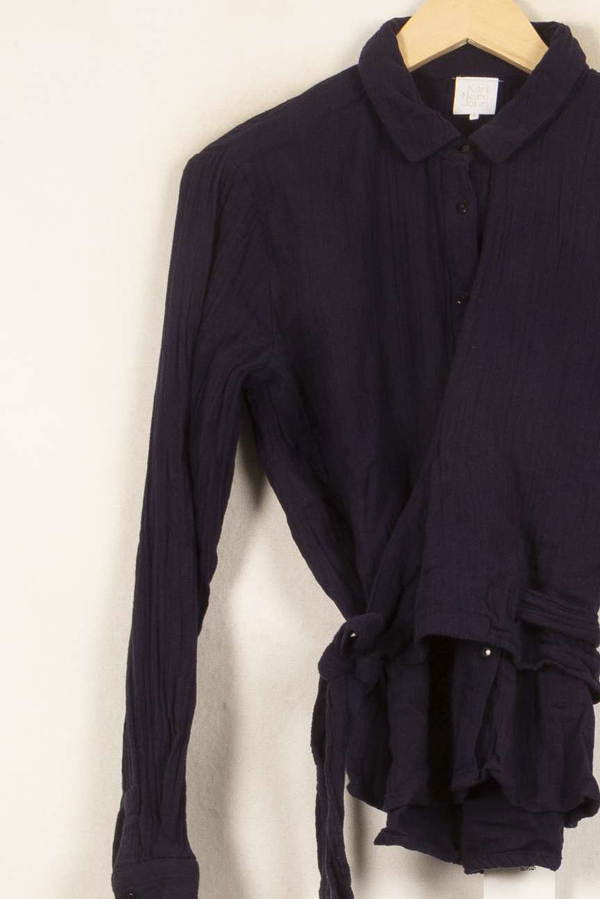 Chemise Nouée Bleue - Taille S/36 de la marque Karl Marc John | PARAD59329 - Vendu par Paradigme - Image 2