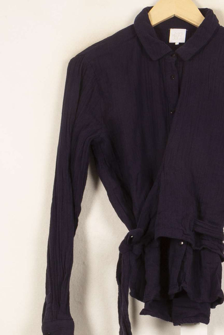 Chemise Nouée Bleue - Taille S/36 de la marque Karl Marc John | PARAD59329 - Vendu par Paradigme - Image 2
