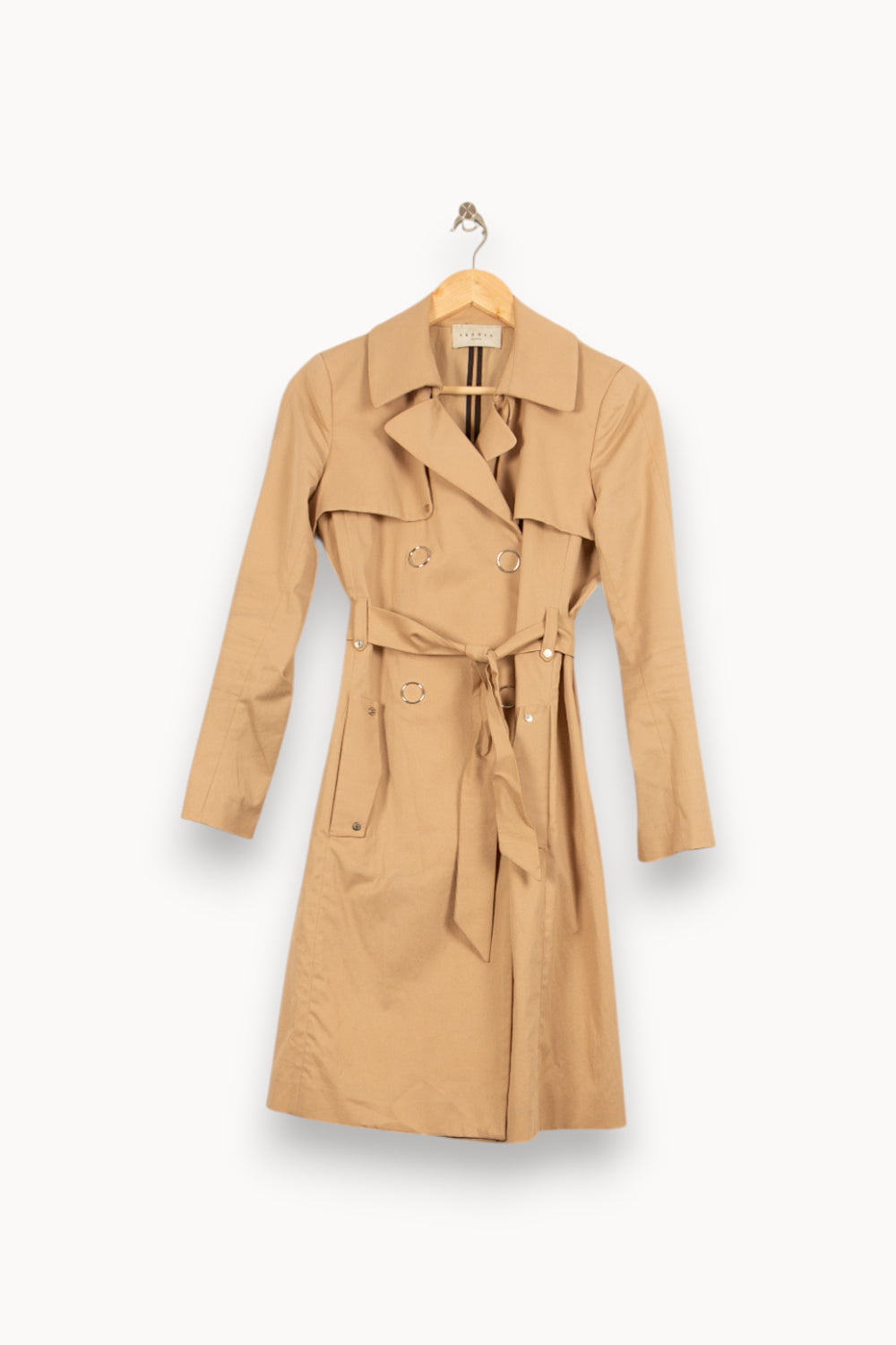 Trench Beige - Taille M/38 de la marque Sandro | PARAD59332 - Vendu par Paradigme - Image 2