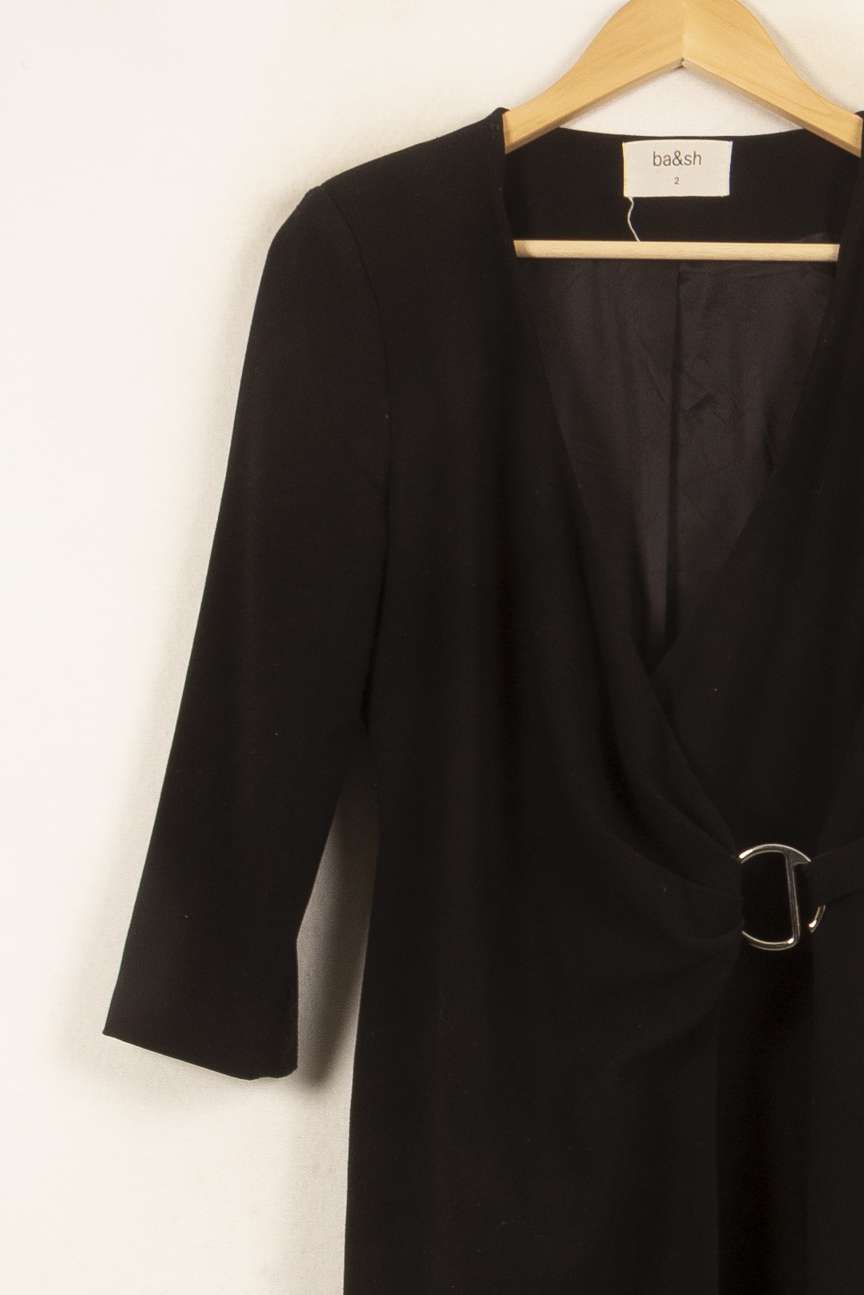 Robe Portefeuille Noire - Taille M/38 de la marque ba&sh | PARAD59333 - Vendu par Paradigme - Image 2