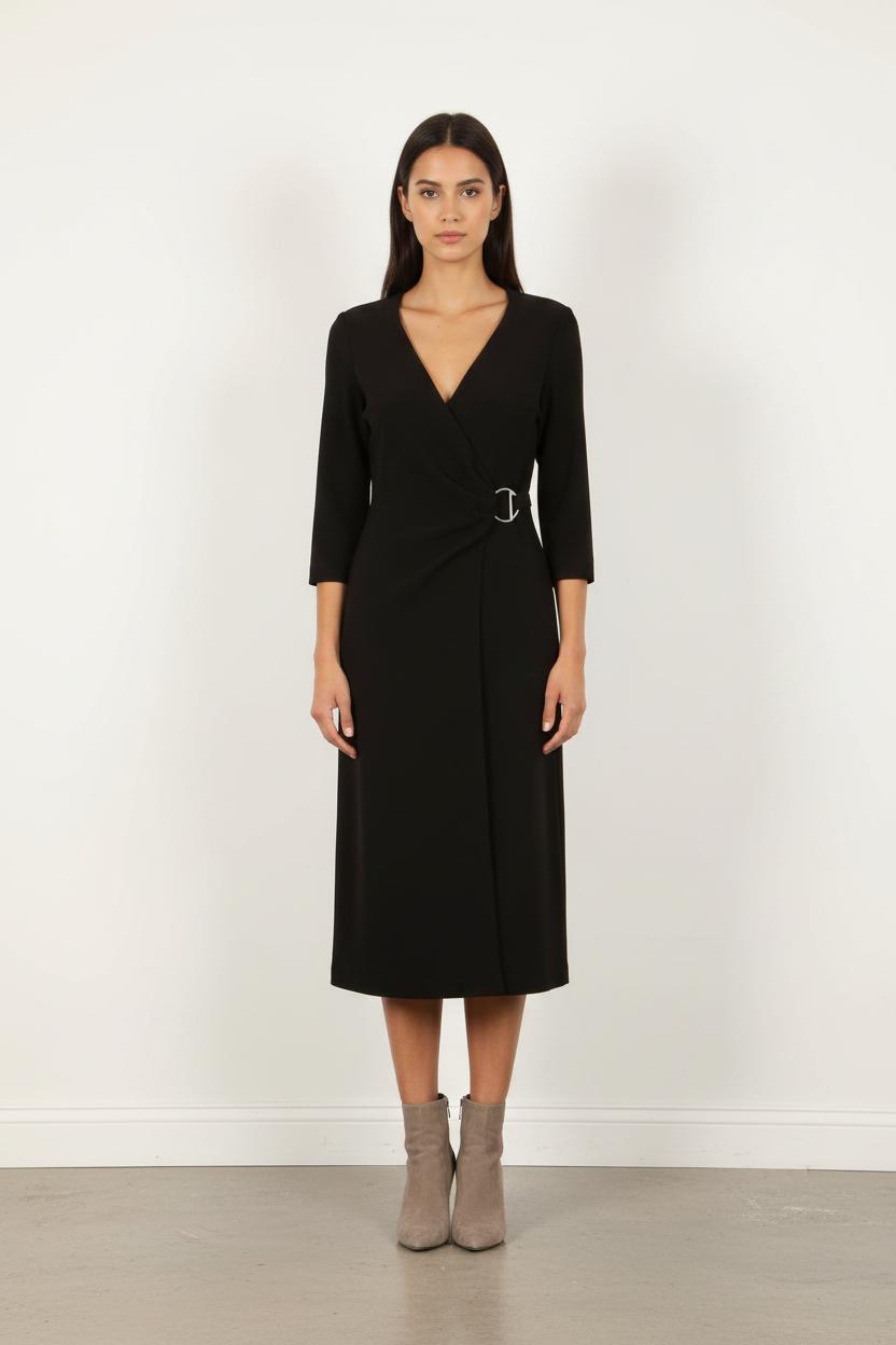 Robe Portefeuille Noire - Taille M/38