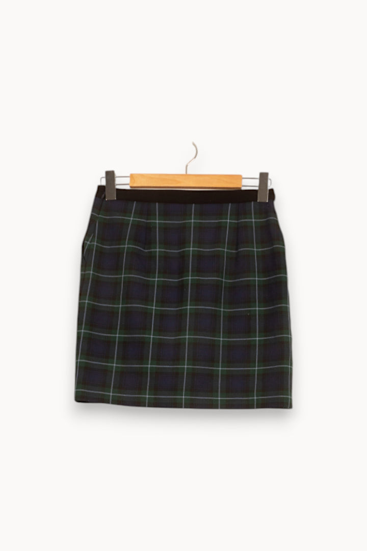 Jupe Écossaise Verte et Bleue - Taille S/36 de la marque Claudie Pierlot | PARAD59337 - Vendu par Paradigme - Image 3