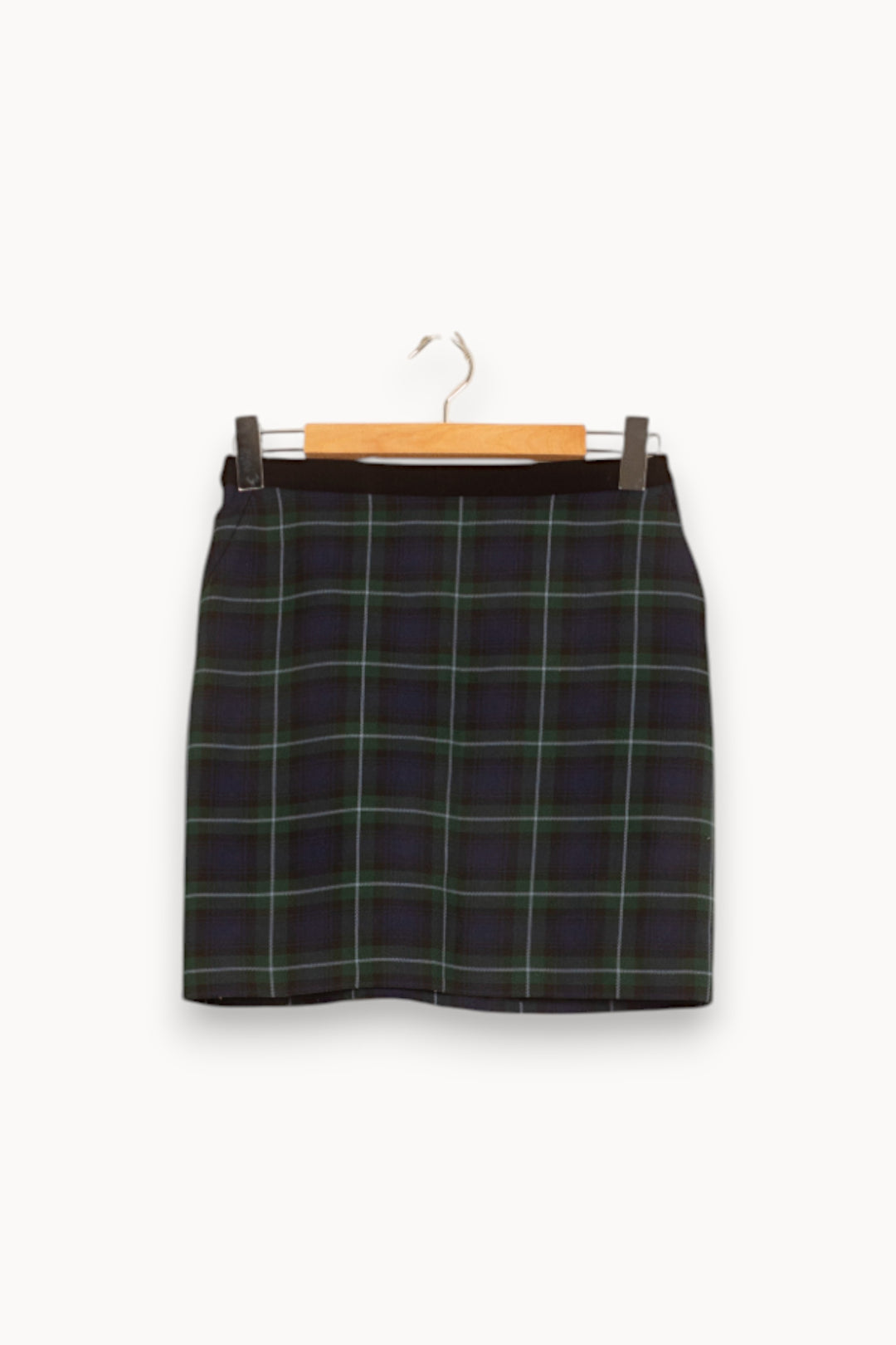 Jupe Écossaise Verte et Bleue - Taille S/36 de la marque Claudie Pierlot | PARAD59337 - Vendu par Paradigme - Image 4