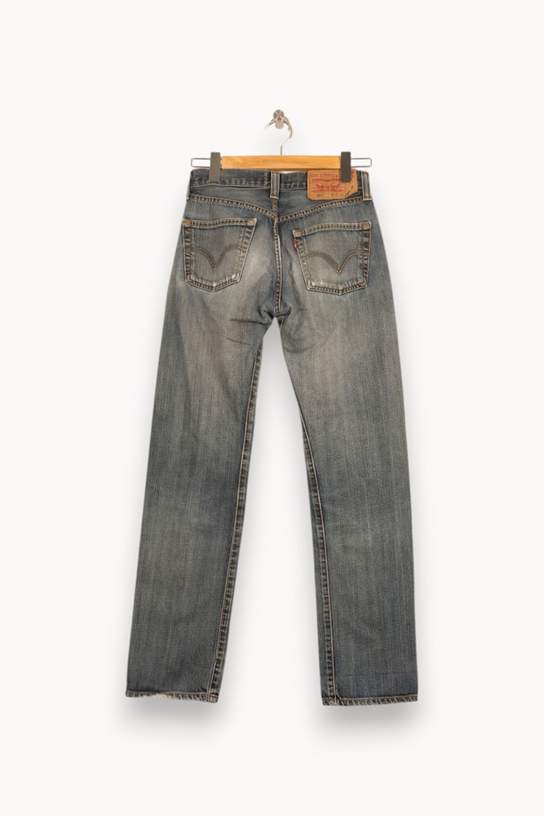 Jean Droit Bleu - Taille S/36 de la marque Levi's | PARAD59342 - Vendu par Paradigme - Image 4