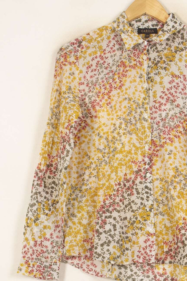 Chemise Fleurie Multicolore - Taille M/38 de la marque Caroll | PARAD59345 - Vendu par Paradigme - Image 3