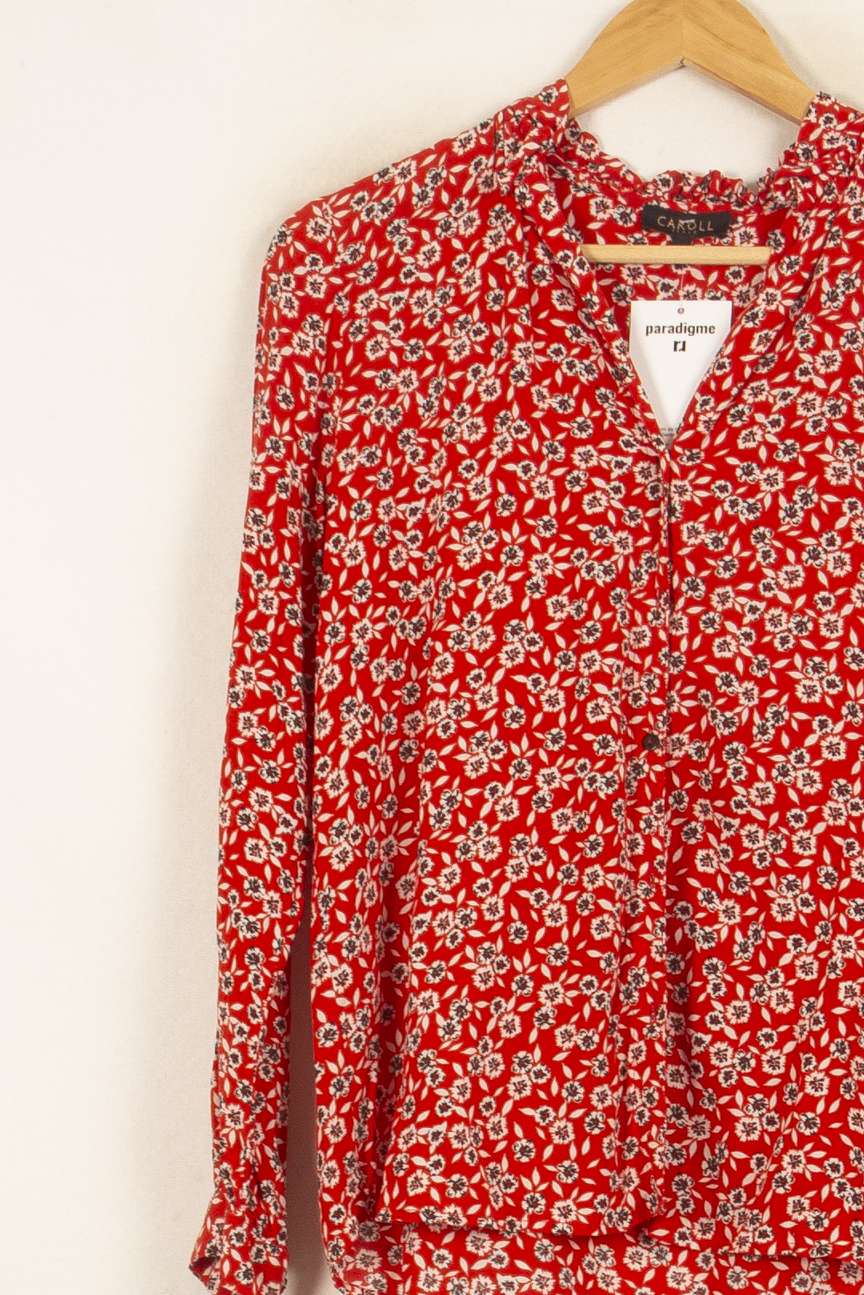 Blouse Rouge et Blanche - Taille M/38 de la marque Caroll | PARAD59347 - Vendu par Paradigme - Image 3