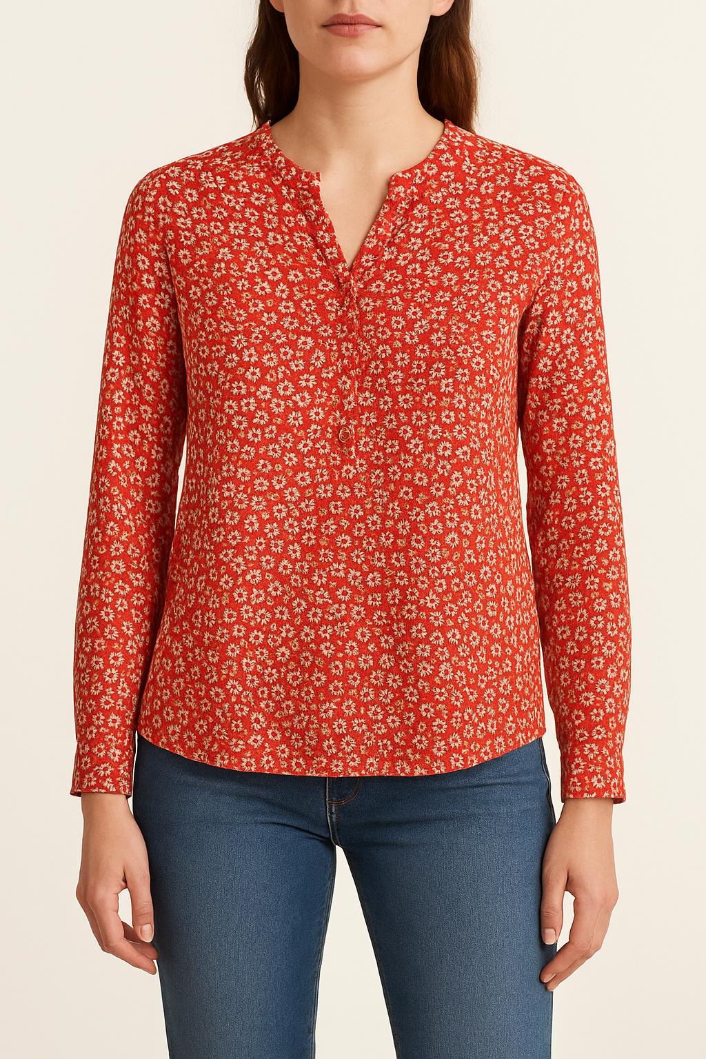 Blouse Rouge et Blanche - Taille M/38 de la marque Caroll | PARAD59347 - Vendu par Paradigme - Image 1