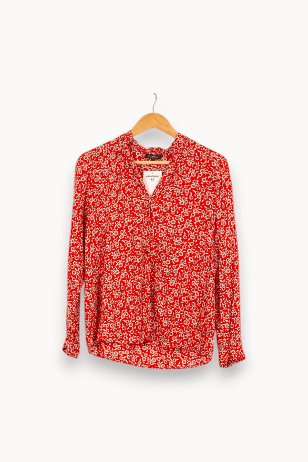 Blouse Rouge et Blanche - Taille M/38 de la marque Caroll | PARAD59347 - Vendu par Paradigme - Image 2