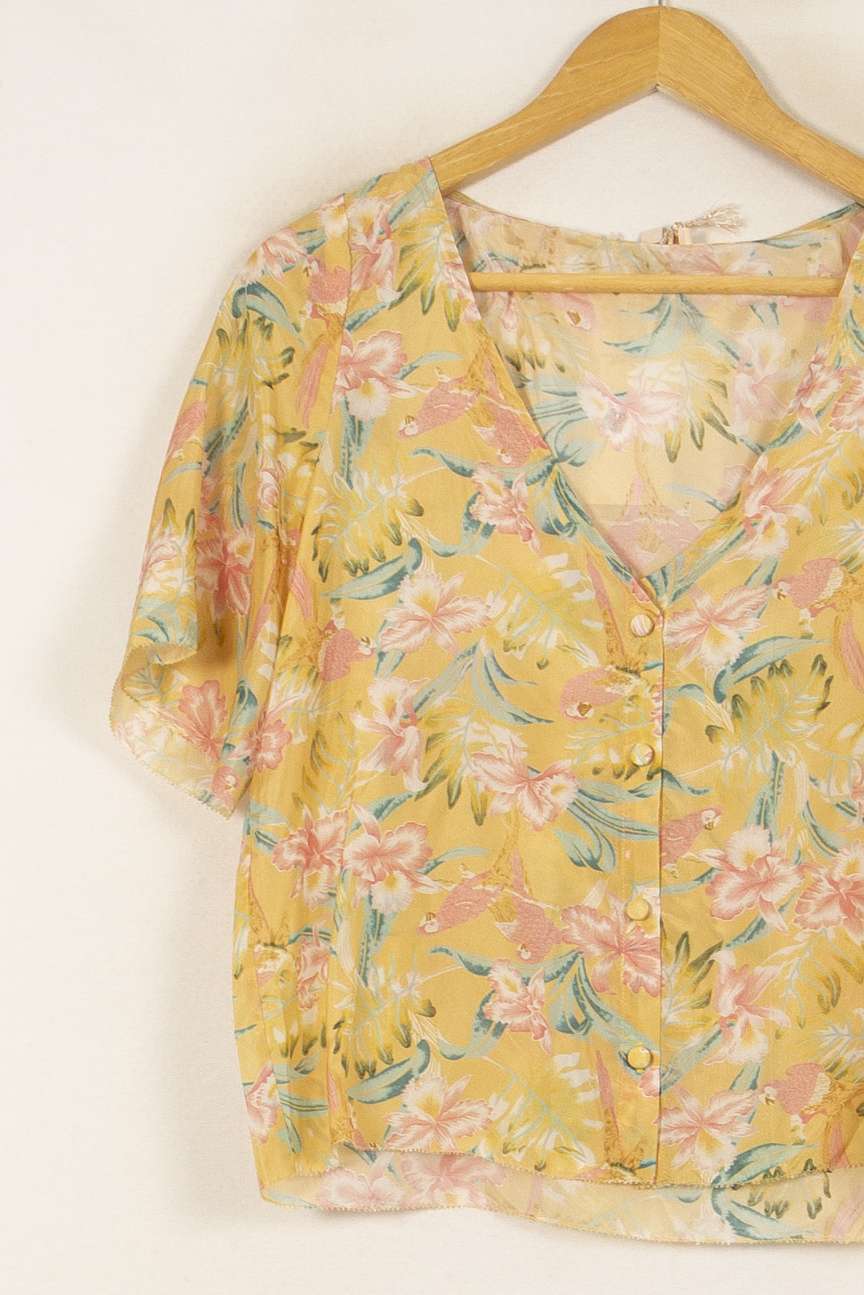 Blouse Jaune et Rose - Taille S/36 de la marque Louise Misha | PARAD59359 - Vendu par Paradigme - Image 3