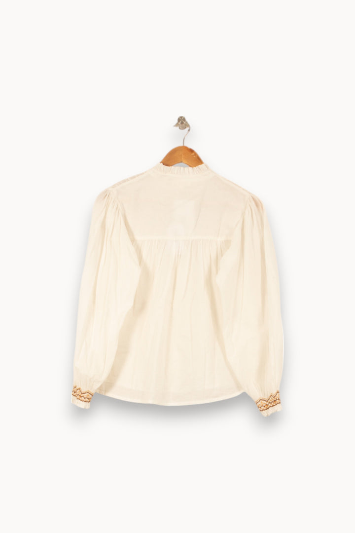 Blouse Blanche - Taille S/36 de la marque Louise Misha | PARAD59374 - Vendu par Paradigme - Image 4