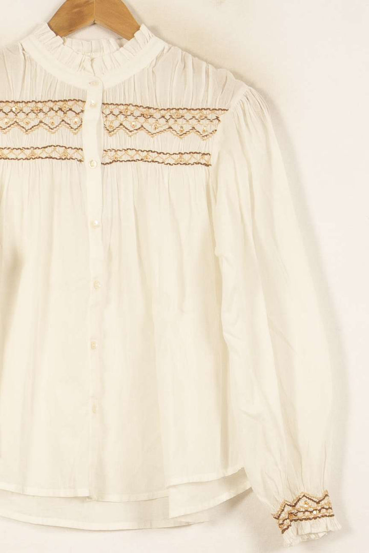 Blouse Blanche - Taille S/36 de la marque Louise Misha | PARAD59383 - Vendu par Paradigme - Image 3