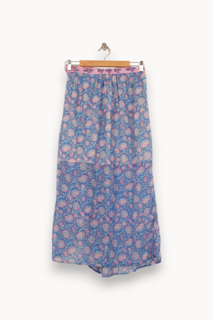 Jupe Portefeuille Bleue et Rose - Taille S/36 de la marque Louise Misha | PARAD59385 - Vendu par Paradigme - Image 4